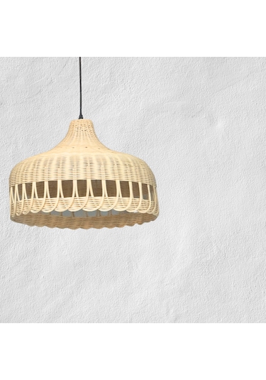 Milos Rattan Bambu Sarkıt Avize Natural