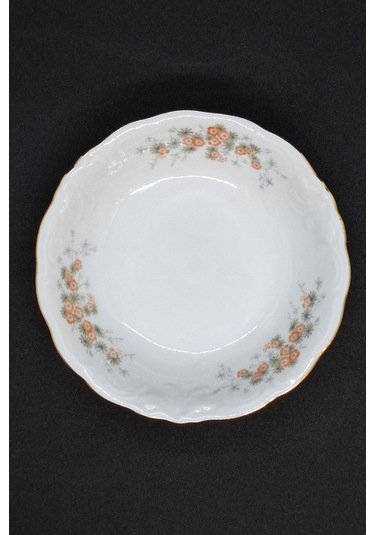 Hawel Polonya Antika Porselen Çerezlik Tabak 13 Cm Bej