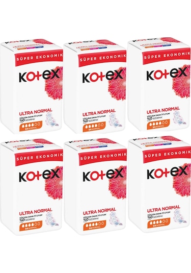 Kotex Ultra Hijyenik Ped Normal 24'Lü 6 Adet