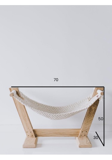 Ahşap Kedi Hamağı - Dekoratif Kedi Yatağı