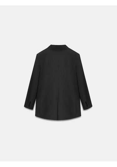 Dilvin 60784 Kruvaze Blazer Ceket-siyah Siyah