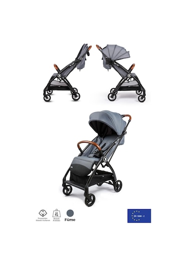 Kanz Xflop Autofold Kabin Boy Bebek Arabası Dark Grey