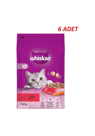Whiskas Biftekli Havuçlu Kuru Kedi Maması 300 Gr 6 Adet