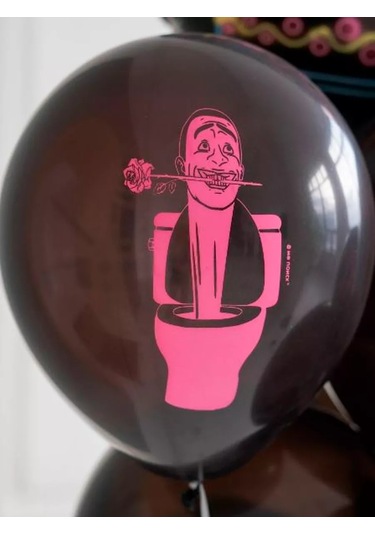 Riota Skibidi Şebboyu Hava Balonları 30 Cm 15 Adet 210945341 Siyah