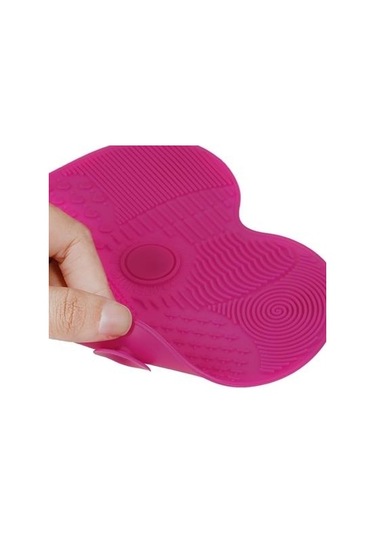 Sanalportavm Pratik Kolay Makyaj Fırçası Temizleme Matı Aparatı Aleti