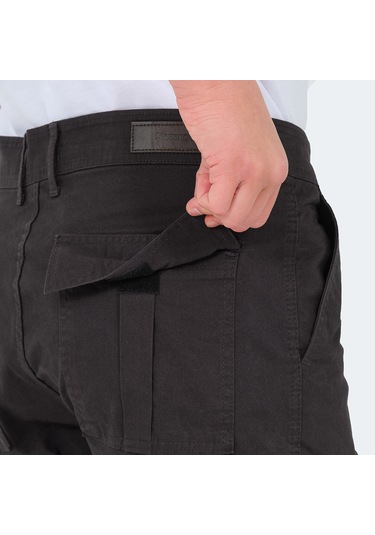 Slazenger EARNINGS Erkek Cepli Kargo Koyu Gri Şort