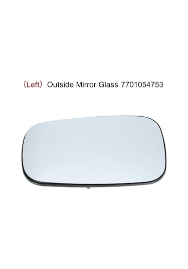 Wezone Sol Arka Görünüm Ayna Camı Renault Megane Iı 2 Ve Laguna Iı 2 İçin Plastik+cam, Siyah - 7701054753