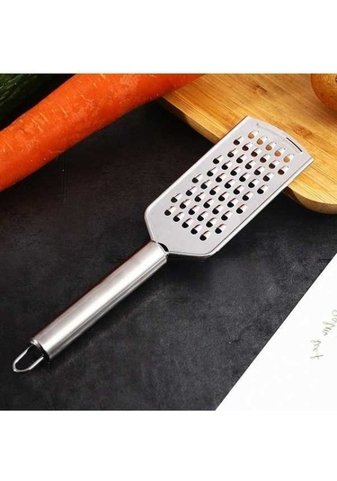 Fortunelane El Tipi Çok Amaçlı Mutfak Dilimleyici - Peynir, Sebze, Meyve Rendeleyici, Ince Dilimleyici - Paslanmaz Çelik Bıçaklı, Gümüş
