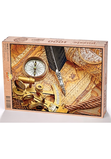 King Of Puzzle Pusula Ve Harita Ahşap Puzzle 1000 Parça