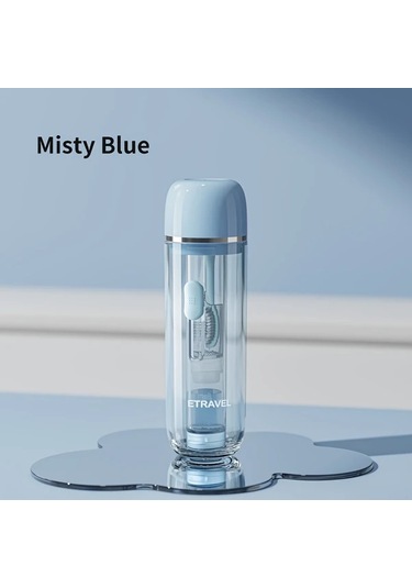 Techbloom Portable Katlanabilir Seyahat Dis Fircasi Seti Blue Ortodontik Dis Fircasi Dis Macunu Ve Bardakli 11.8x5cm Çift Kişilik