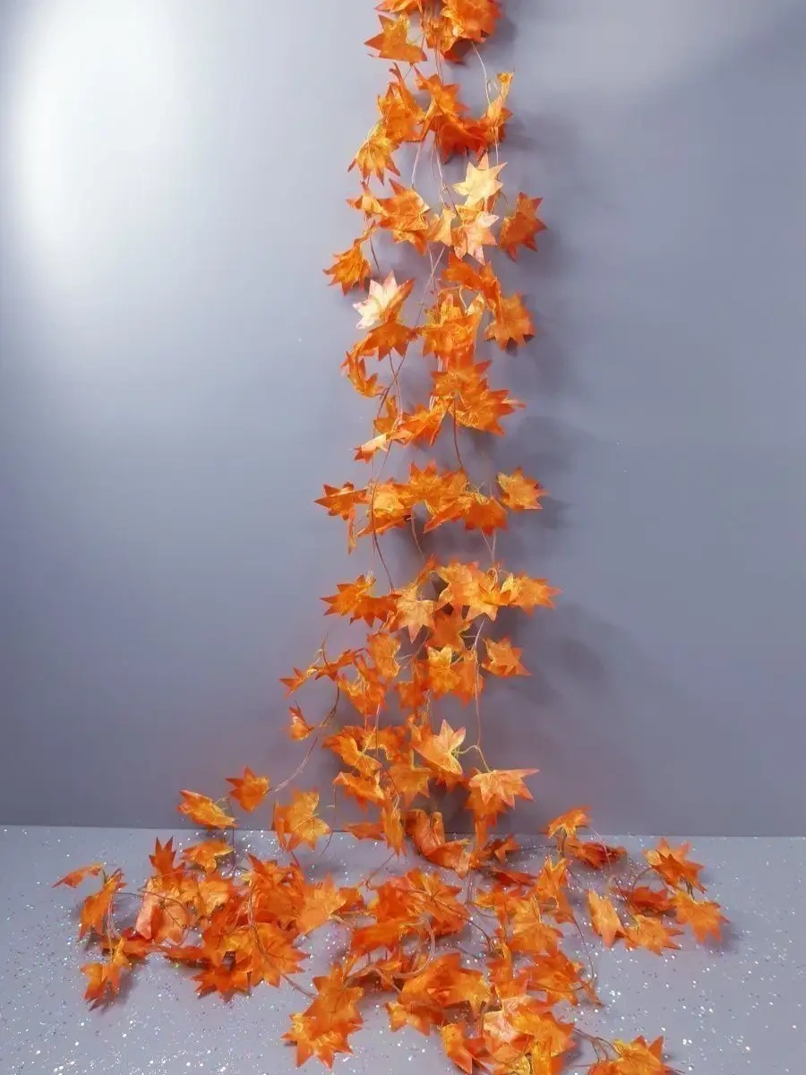 Love Land Işık Zinciri Asarak Yapılmış, Sonbahar Yaprakları, Sonbahar, Cadılar Bayramı Dekoru 117605280 Turuncu