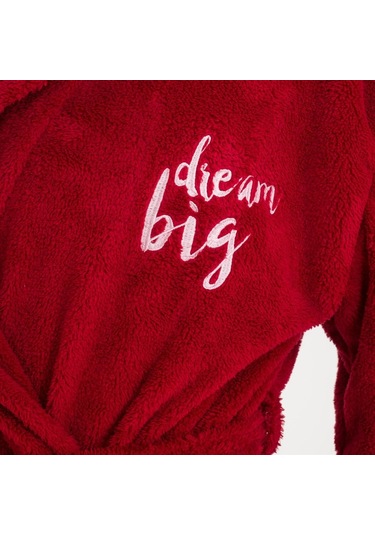 Erkek Uzun Welsoft Kapüşonlu Sabahlık - Bordo