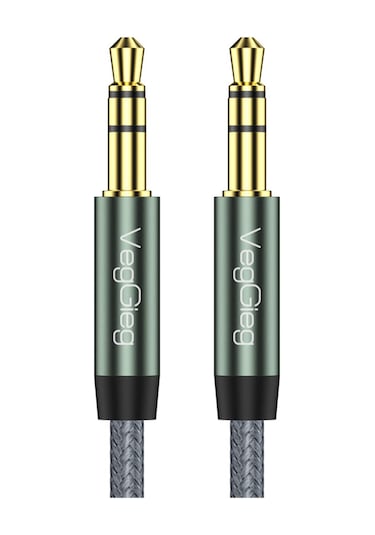 Veggieg 3.5mm Jack Trs Hi-fi Örgülü Aux Ses Kablosu 3 Metre