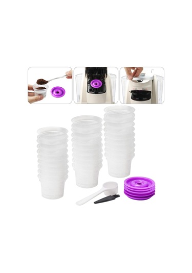 Suntek Mutfak Cafe Için 5 Adet Kapak Değiştirme Ile 50 Parça Kahve Filtre Bardaklar