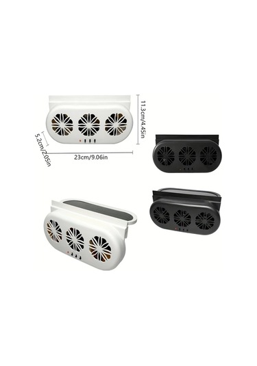 Dashanshop Siyah Kompakt Güneş Enerjili Araç Havalandırma Fanı Usb Bağlantılı Koku Ve Duman Giderici Her Arabaya Uygun Hareket Halinde Kullanım