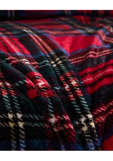 Clorel Çift Kişilik Welsoft Baskılı Battaniye - Kırmızı 8684427292181 Çok Renkli