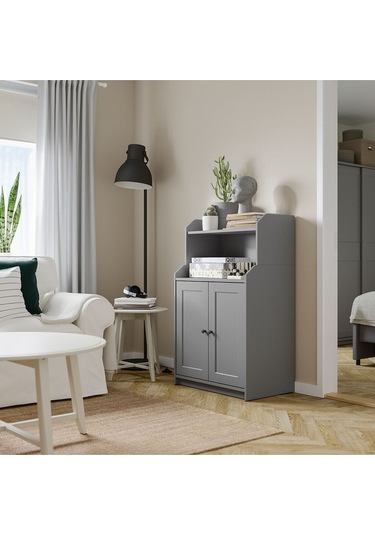 Büfe, Gri, 70x116 Cm Depolama Ve Organizasyo Vitrin Gri