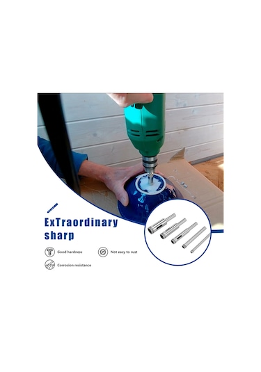 Sointeresting Cam Matkap Ucu Seti - Matkap Uçları Cam Delik Testeresi Şişe Çıkarıcı Sökücü Alet