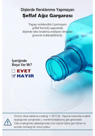 Dashu Daily Mouthwash Cool Mint Nane Aromalı Ağız Bakım Suyu 800 ML