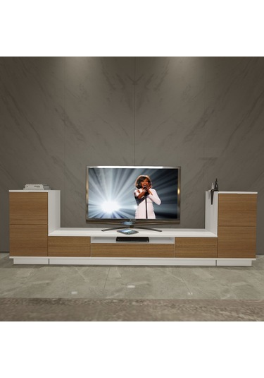 Decoraktiv Trendstyle On2s Mdf Tv Ünitesi Tv Sehpası Beyaz - Ceviz