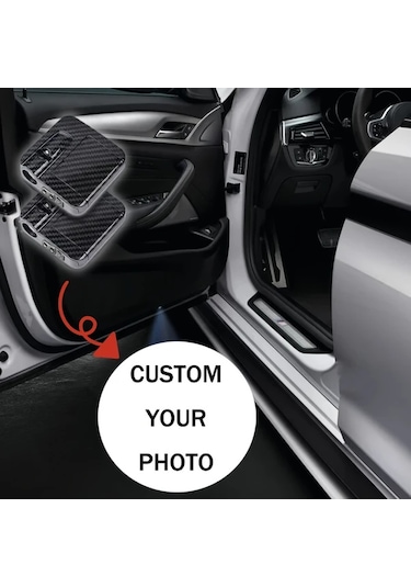 Motion003 Özel Tasarim Karbon Fiber 4 Adet Led Hos Geldiniz Isiklari Araba Suv Kapida Aydinlanan