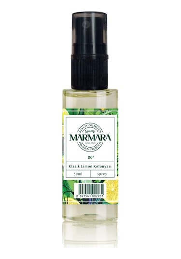 Marmara 80 Derece Klasik Limon Kolonyası Sprey Pet Şişe 50 ML