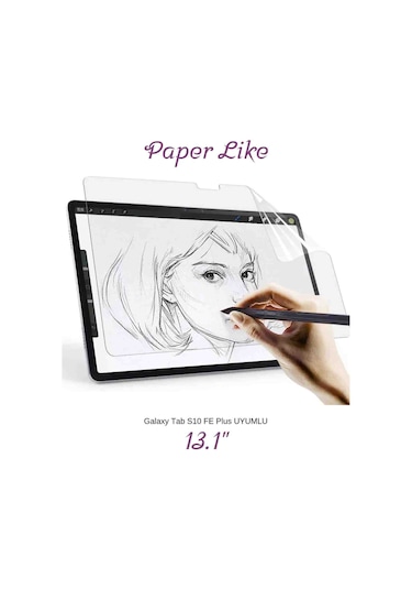 Galaxy Tab S10 Fe Plus Uyumlu 13.1 İnç Gerçek Kağıt Hissi Parlama Önleyici Paper Like Ekran Koruyucu