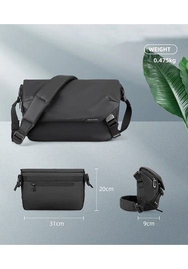 Prestigegoods Mark Ryden Mr8109 Oxford Omuz Çantası - Erkek Öğrenci Dostu Postacı Çantası Siyah