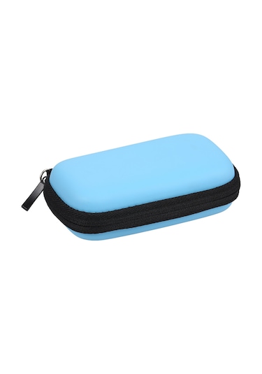 Vkemall Pulse Oksimetre Parmak Ucu Nabız Oksimetresi İçin Fermuarlı Sert Saklama Kutusu Düzenleyici Mini Mavi