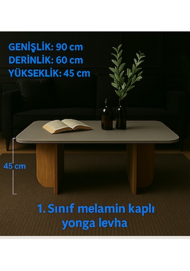 Stik Modern Orta Sehpa Dekoratif Kolay Kurulum Estetik Küçük Salo