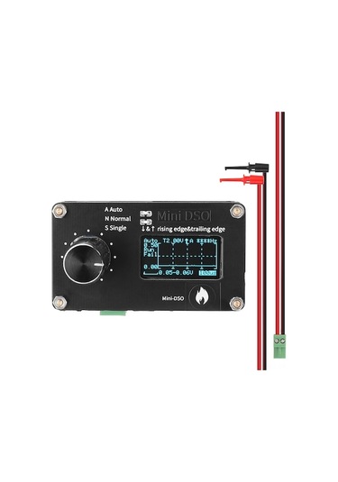 Trendooze Tek Osiloskop Osiloskop Örnekleme Oled Ölçüm Mini Metal Khz Kanallı İnç Hızı Ekran Düğme Dokunmatik Buton Basit Ayarı 250 0.96 Ba