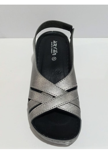 Aryan 37-759 Anatomic Kadın Dolgu Topuk Sandalet Siyah