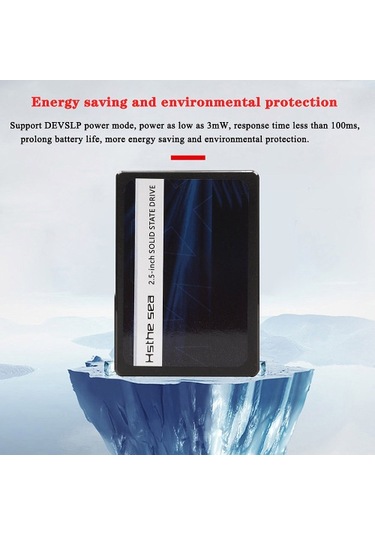 Hsthe Sea Ssd 2.5 İnç Plastik Katı Hal Sürücüsü Stabilite Yüksek Hızlı Okuma Ve Yazma Basit Hafif Enerji Tasarrufu Siyah 60gb