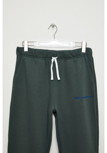 GRIMELANGE Cormac Erkek %100 Organik Pamuk Koyu Yeşil Eşofman Takımı Koyu Yeşil