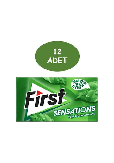 First Sensations Yeşil Nane Aromalı Sakız 12 x 27 G