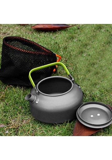 Mufunye 0.8l Alüminyum Füme Kettle, Çıkıntılı Kollu, Isıya Dayanıklı, Taşınabilir, Kamp Ve Doğa Aktivitesi İçin Çok Renkli