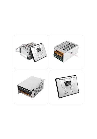 4000 W 220 V Ac Scr Voltaj Regülatörü Dimmer Elektrik Motoru Hız Sıcaklık Kontrol Cihazı Su Isıtıcı Küçük Motorlar İçin