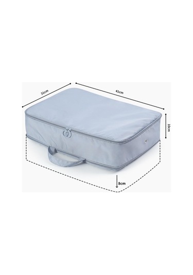 Homyl Yorgan Saklama Çantası Kendini Sıkıştırma Mavi