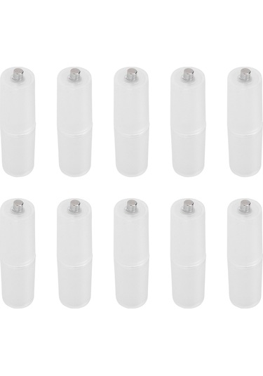 Tenfowee 10 Adet Şeffaf Aaa'dan Aa'ya Pil Dönüştürücü, Dayanıklı Abs Malzeme, Hafif Ve Taşınabilir