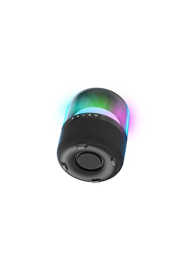 Lecoo RS19 Kablosuz 10W RGB Bluetooth/USB/AUX/SD Kart Taşınabilir Hoparlör Siyah