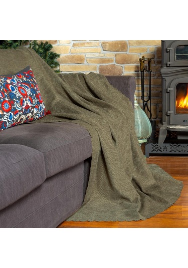 Jakarlı Şönil Koltuk Örtüsü Çekyat Örtüsü Koltuk Şalı 110x175 2 Ad. Kaymaz Kapuçino Kapuçino