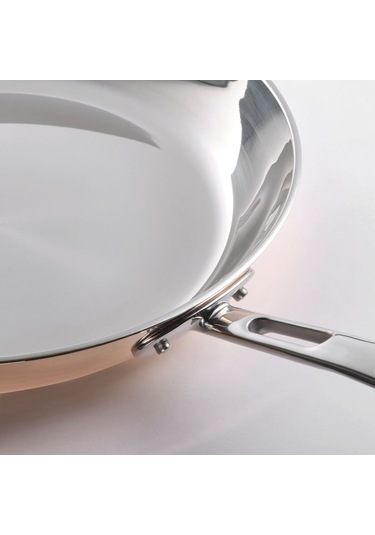 Kızartma Tavası, Bakır-paslanmaz Çelik, 28 Cm Beyaz