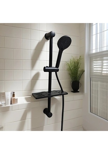 Fastbuy Challenger Simli Takım Elbise: Paslanmaz 5 Fonksiyonlu Duş Başlığı Seti, Ayarlanabilir Yükseklik, 59'' Hortum & Raf