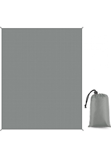 Suntek Plaj Battaniyesi Su Geçirmez Portatif Piknik Battaniyesi Koyu Gri