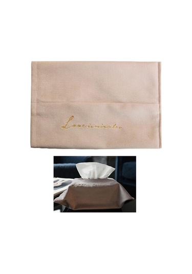 Pazly Suntek Pembe Pembe Peçetelik Mendil Kapak Kağıt Kadife Ev Dikdörtgen Uc Diğer