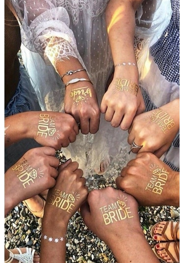 Bride To Be Partisi Seti Team Bride Bekarlığa Veda Konsept Gold