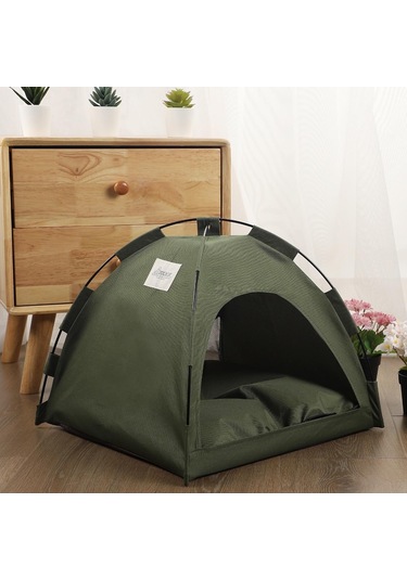 Kedi Çadır Köpek Yatağı Pet Teepee İçin Yastık İle Köpek Kulübesi Kapalı Kedi Yuva Kedi Yatak Yavru Köpek Mağara Köpek Evi Pet Kanepe 40x40cm
