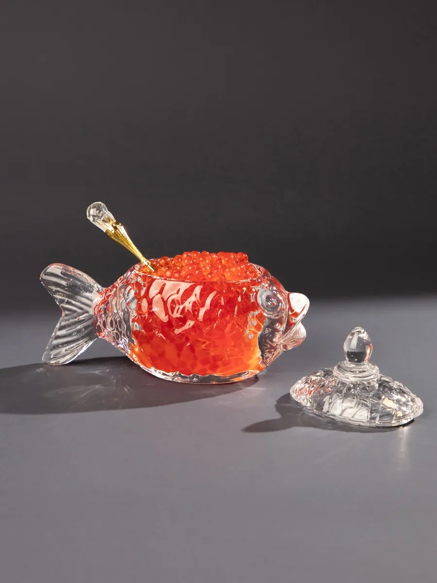 Lefard 110 Ml Kaşıklı Cam "balık" Havyar Kabı" 141374051 Beyaz