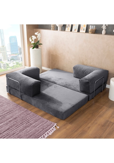 Argimo Godila Çok Amaçlı Sofa Çift Kişilik Yatak Koltuk Antrasit