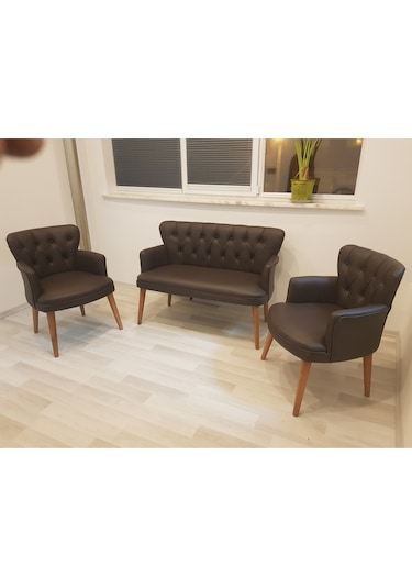 Ofis Koltuğu Bekleme Salonu Kafe Sandalyesi Çay Seti Koltuk Takımı Bahçe Sandalyesi Berjer 2+1+1